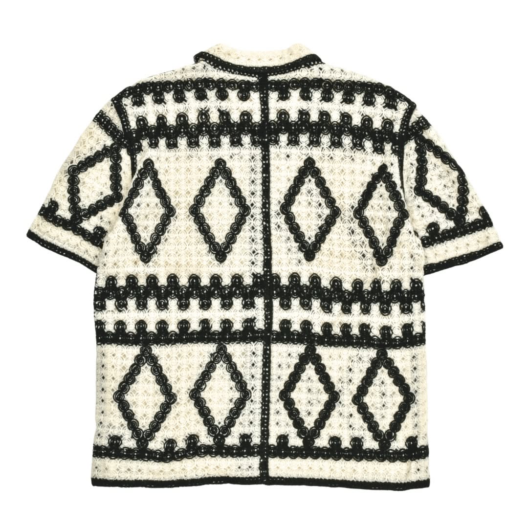 Men's Contrast Diamond Knit Shirt