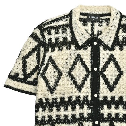 Men's Contrast Diamond Knit Shirt