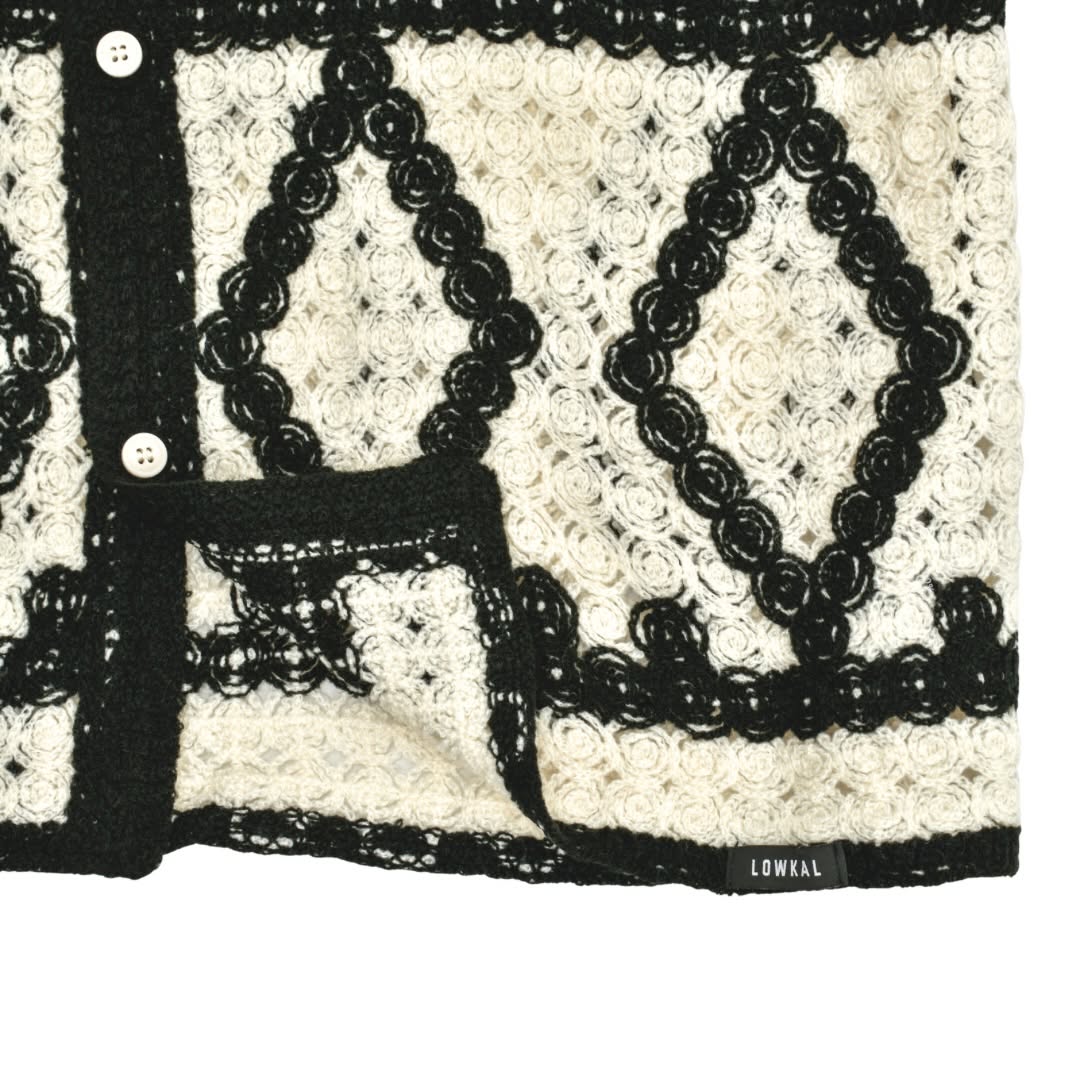 Men's Contrast Diamond Knit Shirt
