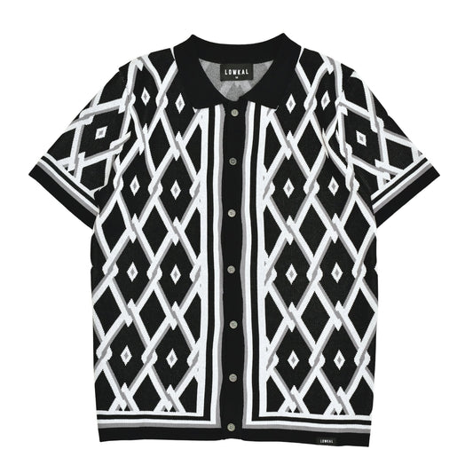 Midnight Geometry Knit Shirt