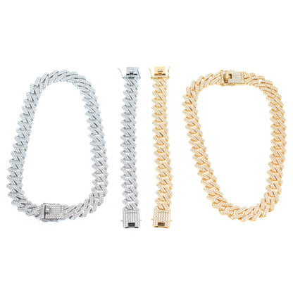 Iced Cuban Link Drop-Lock Necklace