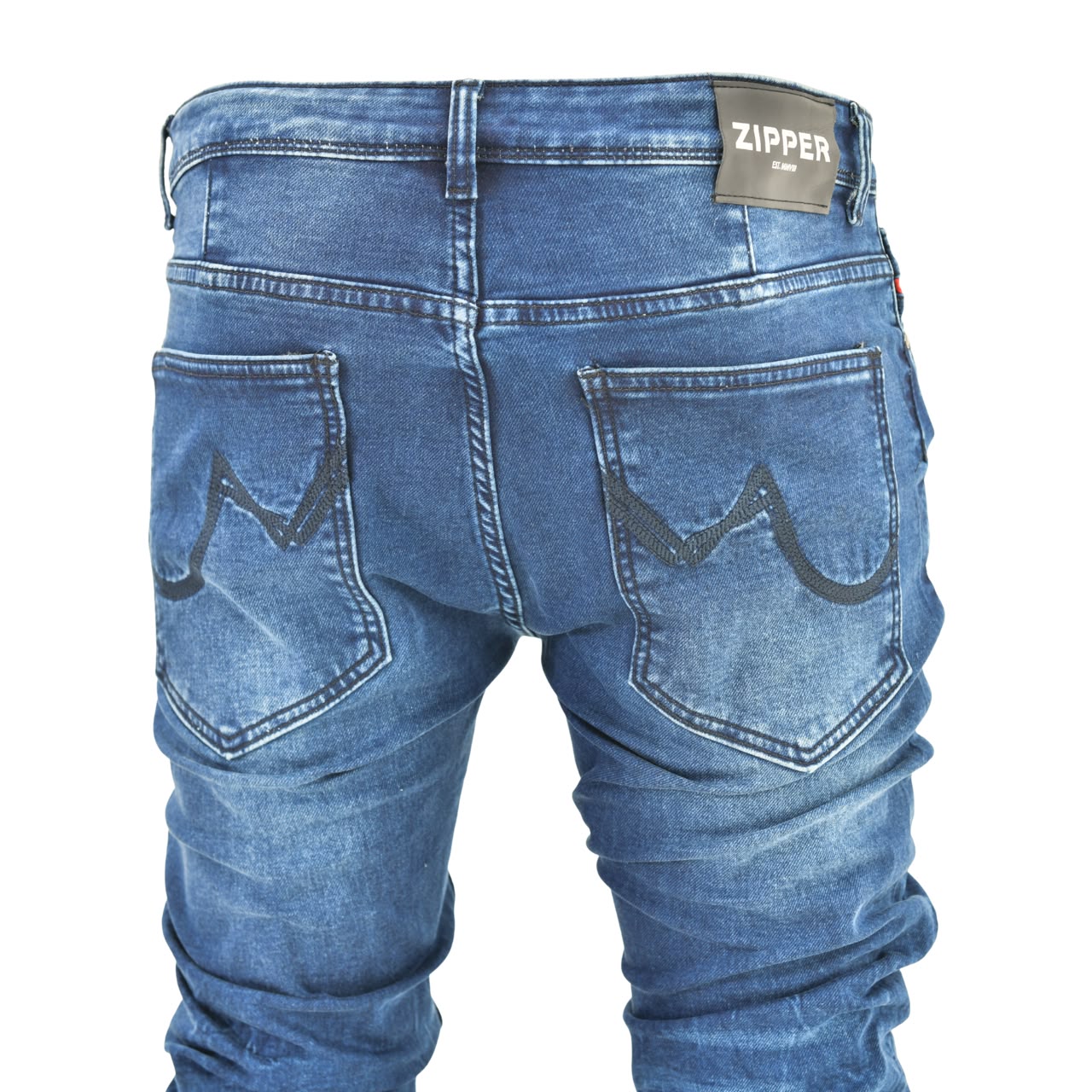 Men’s Slim Fit Washed Blue Jeans