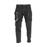 Black Denim Cargo Pants