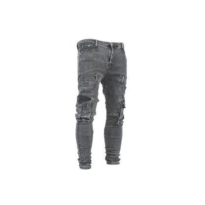 Grey Cargo Denim Jeans