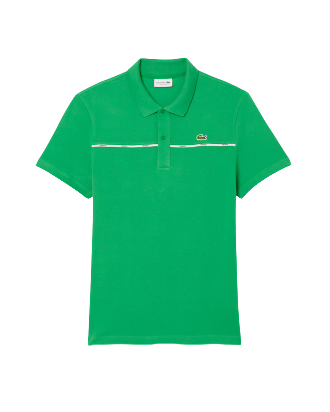Green Men's Lacoste Trim Polo Shirt