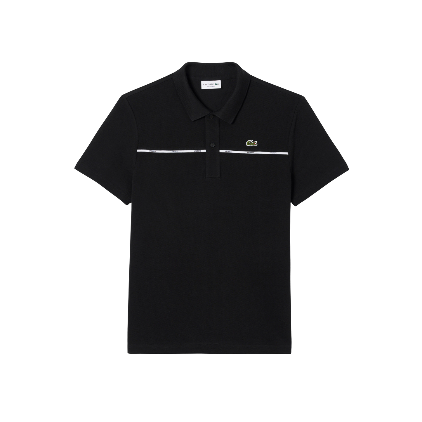 Black Men's Lacoste Trim Polo Shirt