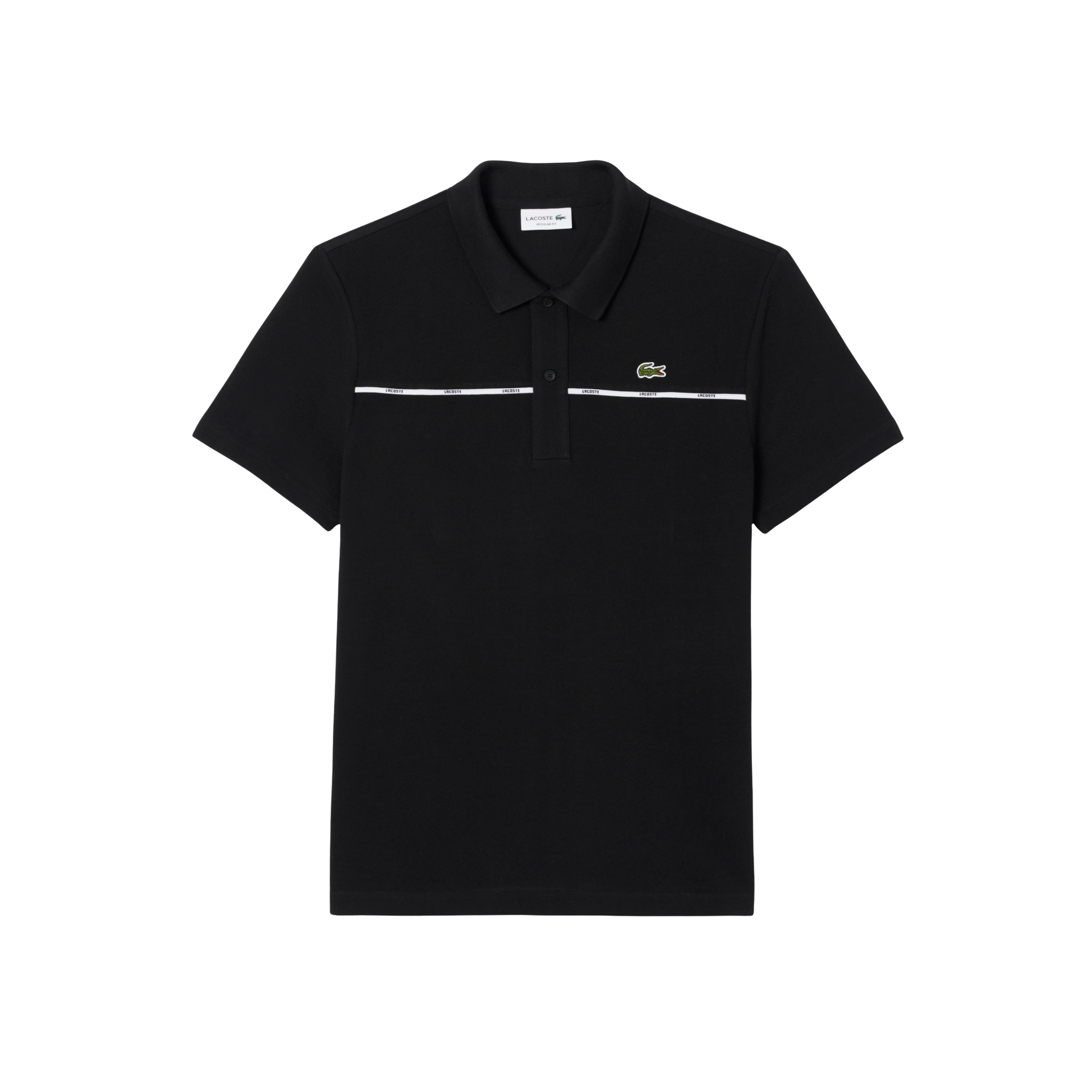 Black Men's Lacoste Trim Polo Shirt