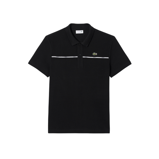 Black Men's Lacoste Trim Polo Shirt