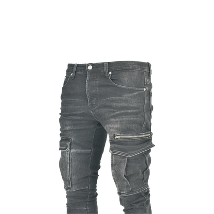 Men's Stacked Cargo Denim Jeans