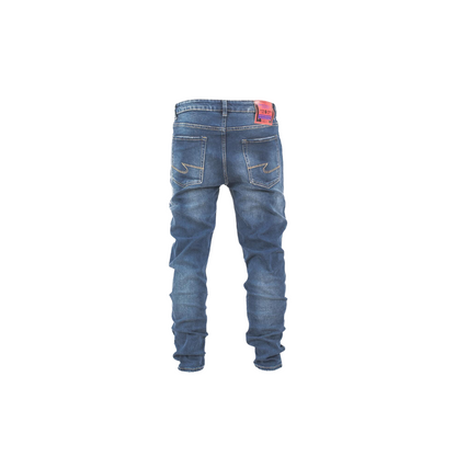 Men's Distressed Slim-Fit Denim Jeans