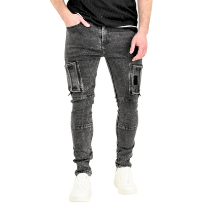 Men's Urban Tactical Cargo Skinny Jeans