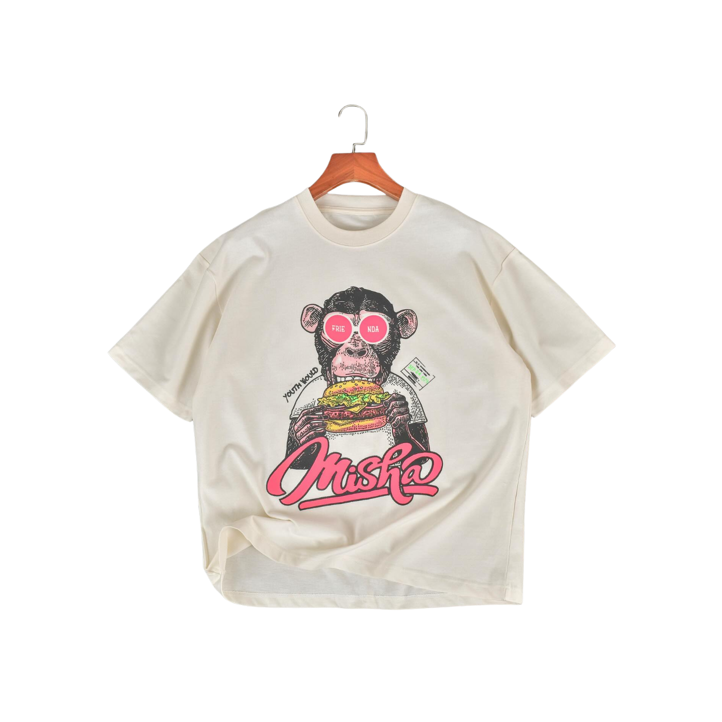 white men's 'Burger Ape' Graphic T-shirt