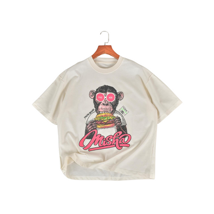 white men's 'Burger Ape' Graphic T-shirt