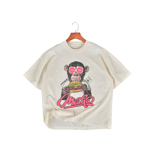 white men's 'Burger Ape' Graphic T-shirt