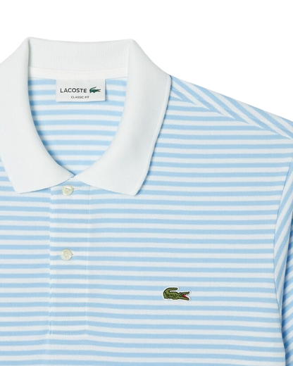 Men's Classic Striped Cotton Polo Shirt
