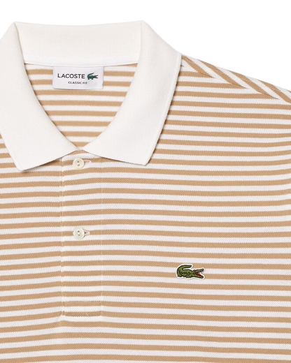 Men's Classic Striped Cotton Polo Shirt