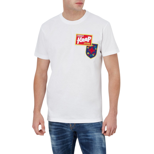 Men's dsquared2 logo-patch cotton t-shirt
