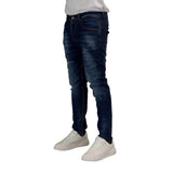 Men's Cuffed Distressed Denim Jeans