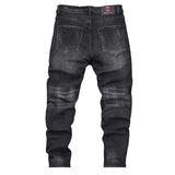 Men's Black Distressed Denim