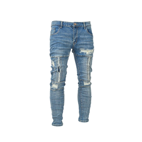 Men's Ripped Distressed Slim-Fit Jeans 