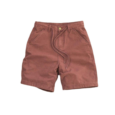 Men's Maroon Vintage Straight Chino Shorts