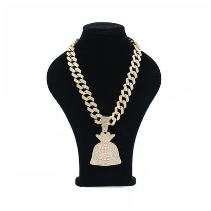 Ice Money Bag Cuban Gold Chain