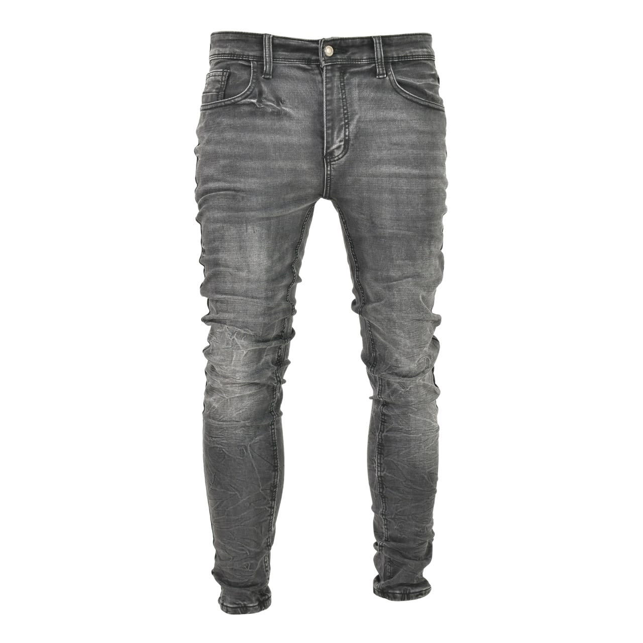 Men’s Charcoal Stacked Skinny Jeans