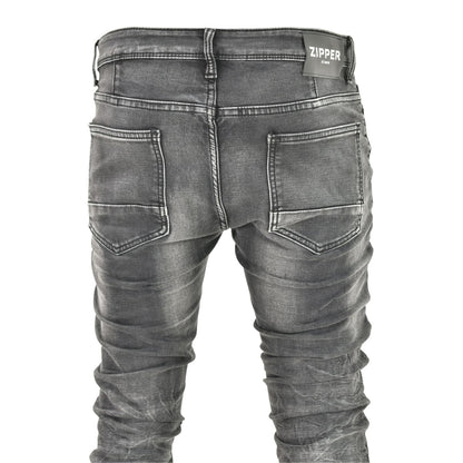 Men’s Charcoal Stacked Skinny Jeans