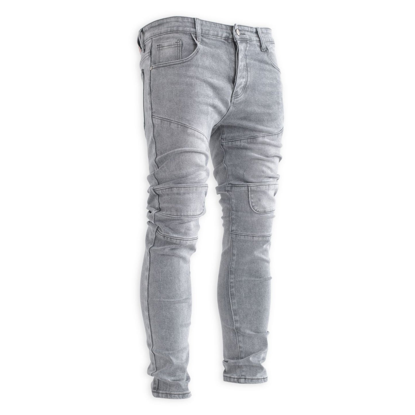 Men’s Grey 3D Panelled Jeans