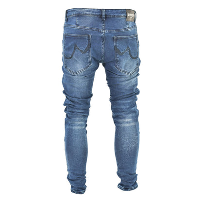 Men’s Slim Fit Washed Blue Jeans