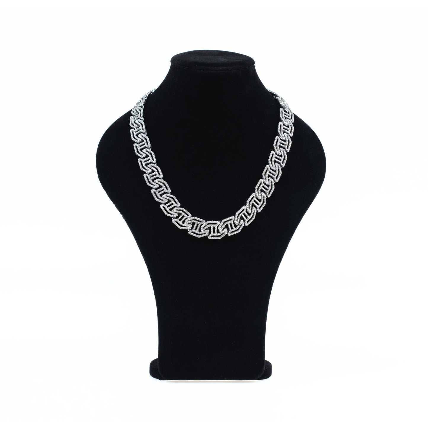 Iced Cuban Link Drop-Lock Necklace