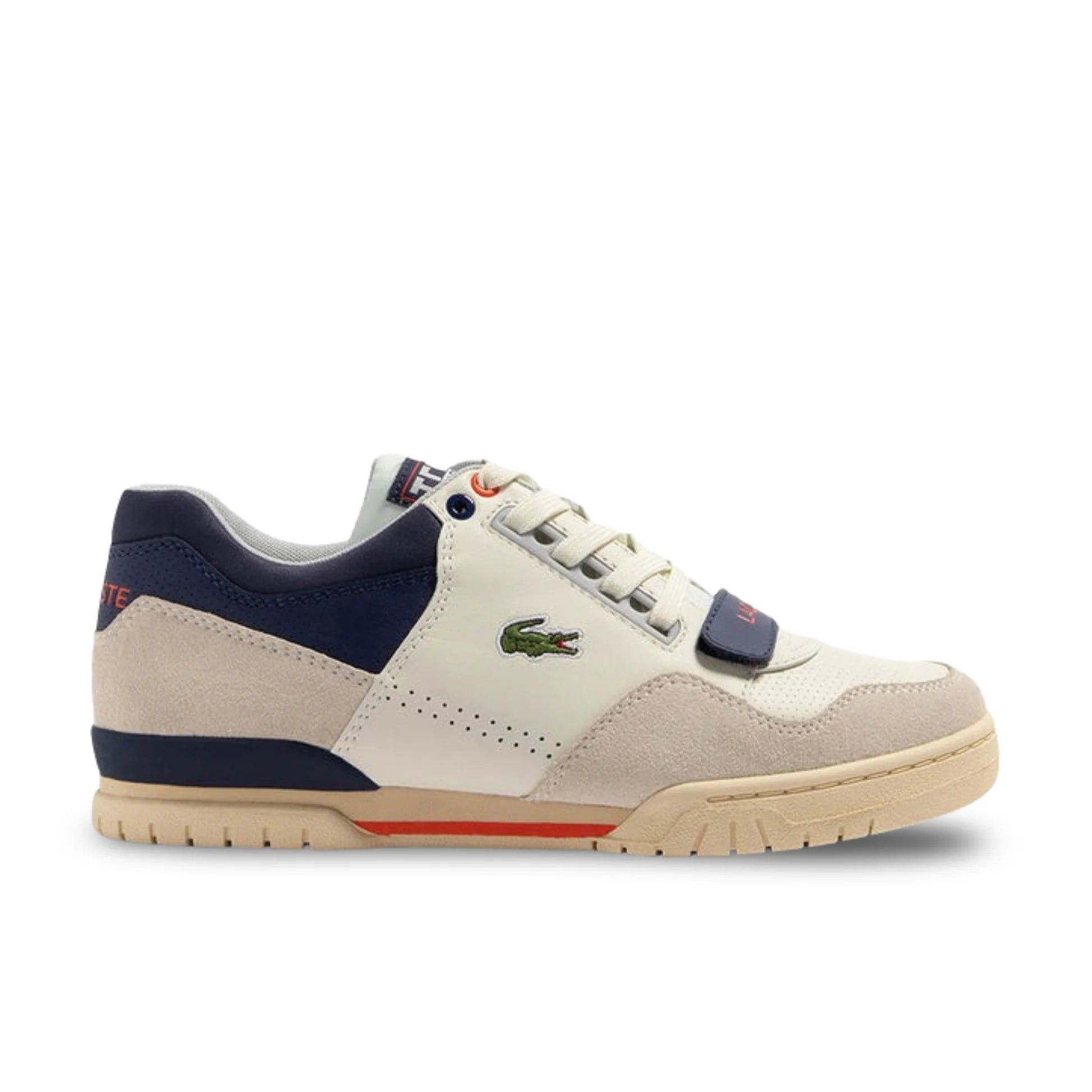 Beige and navy Men's Lacoste Missouri Leather sneakers