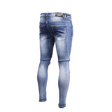 Men's Distressed Washed Ripped Jeans