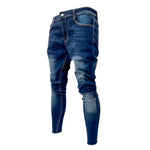 Men's denim straight leg jeans