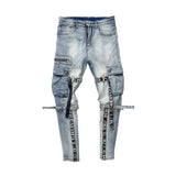 men's light blue side pocket denim jeans