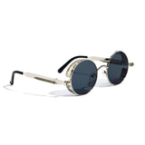 Silver round frame sunglasses